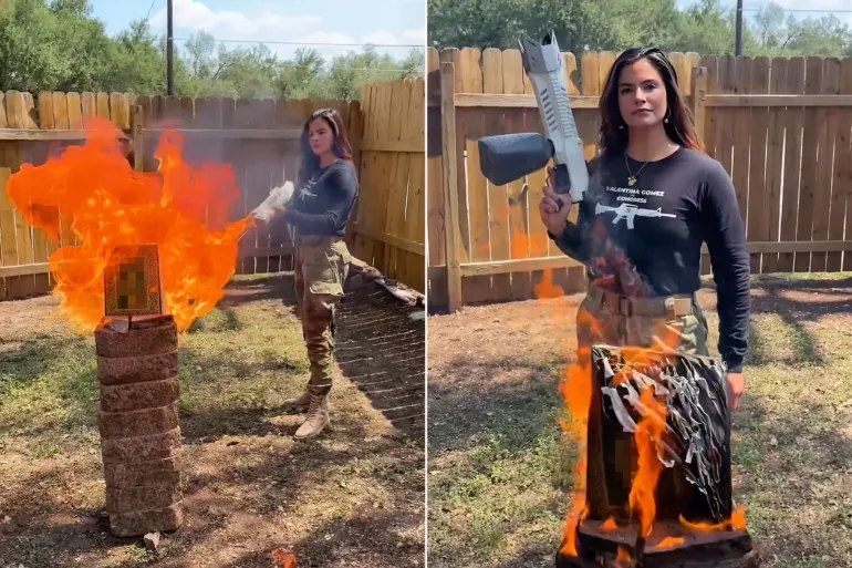 مرشحة امريكية تحرق المصحف