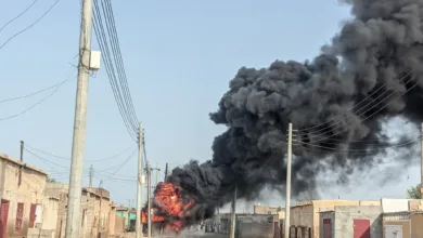 حريق محول بورتسودان