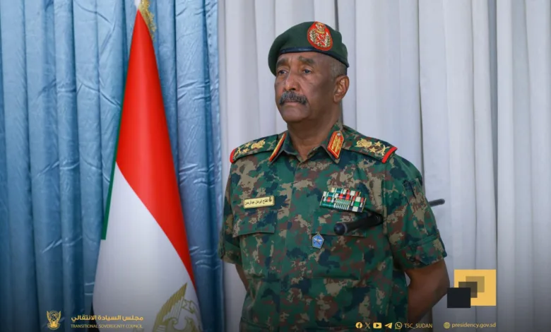 البرهان واقفاً