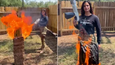 مرشحة امريكية تحرق المصحف