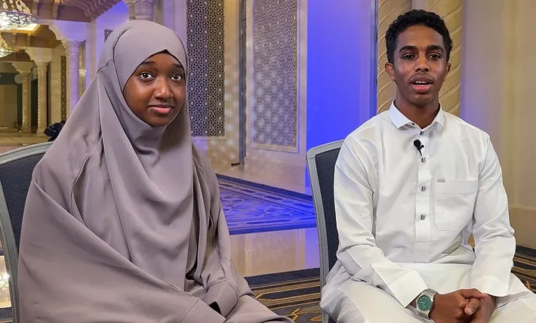 عريس كيني يقضي شهر العسل في مسابقة الملك عبدالعزيز للقرآن الكريم عريس كيني