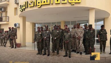 كباشي - الكباشي يتفقد قيادة القوات البرية بالقيادة العامة