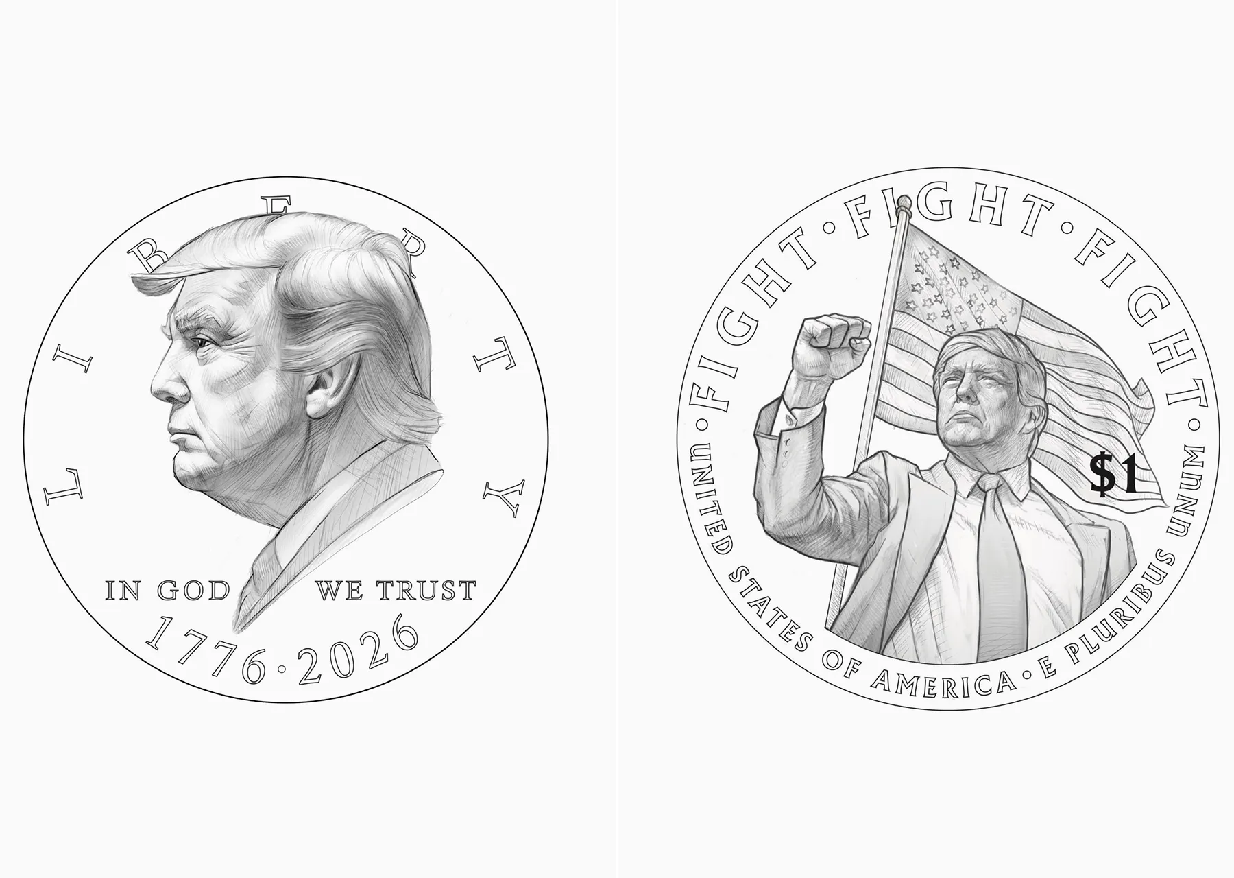 دولار يحمل صورة ترامب