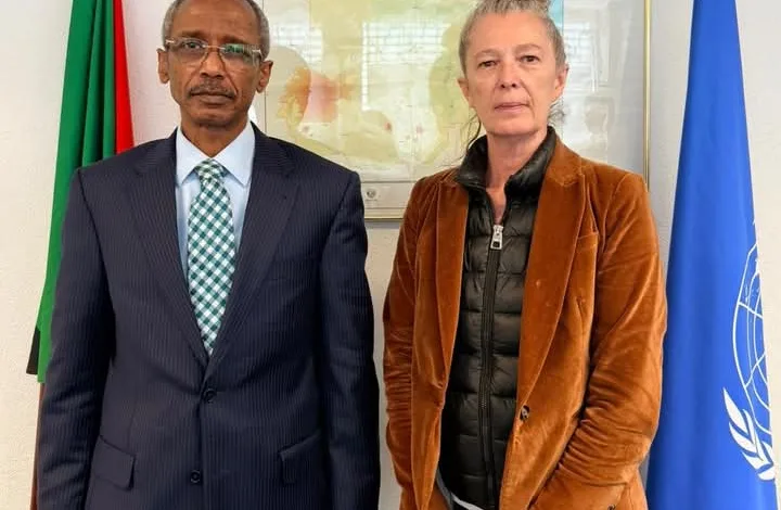 مندوب السودان بجنيف يبحث مع الأمم المتحدة الأوضاع المأساوية في الفاشر FB IMG 1761418237555