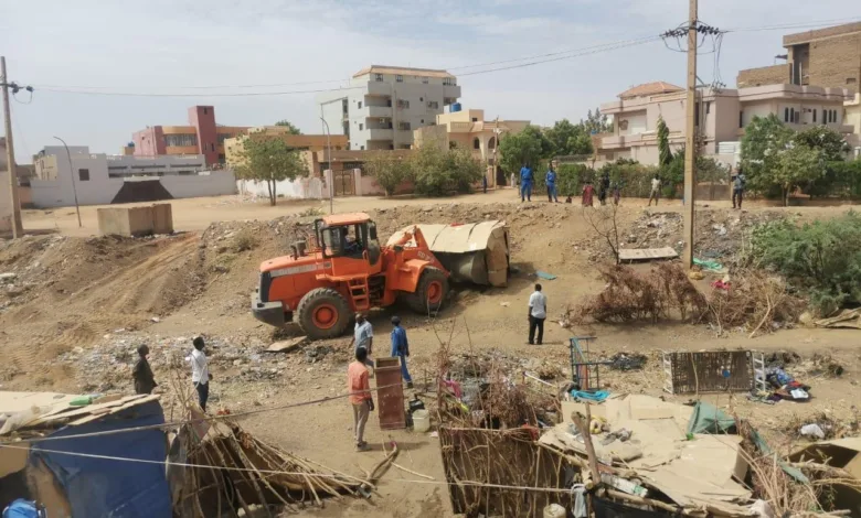 إزالة 180 موقع سكن عشوائي بمنطقة اللاماب بالخرطوم السكن العشوائي في الخرطوم