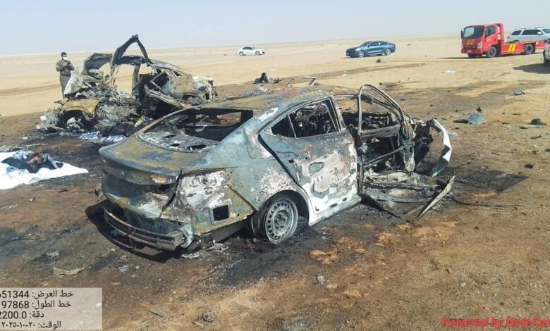حادث مروّع في القصيم يودي بحياة أسرة سودانية كاملة حادث اسرة سودانية - حادث مروّع في القصيم يودي بحياة أسرة سودانية كاملة
