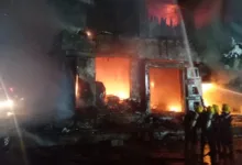صاعقة رعدية تتسبب في حريق بمستشفى ود مدني حريق فيصل