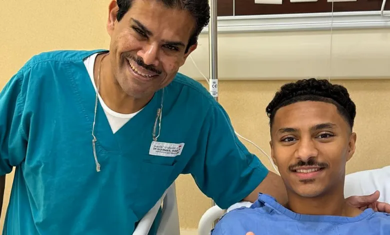 عملية ناجحة تعيد الأمل للاعب الهلال محمد المحيش محمد عبدالله المحيش