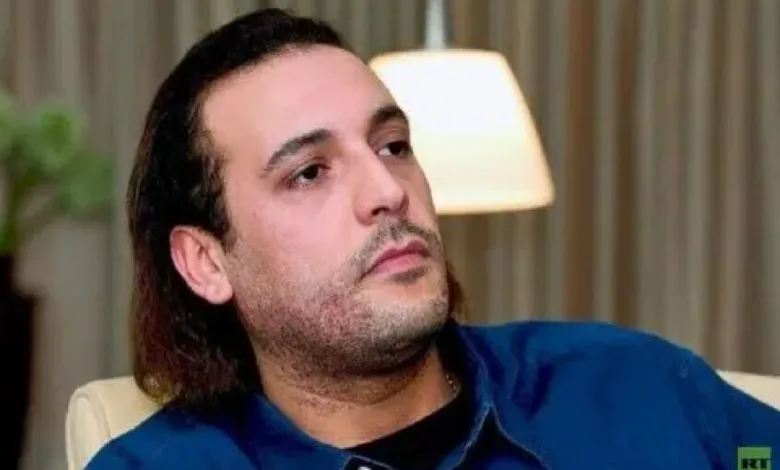 نجل القذافي حر نجل القذافي