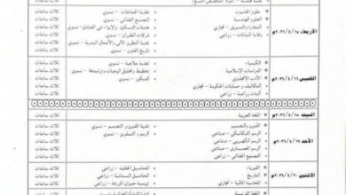 جدول امتحانات الشهادة الثانوية السودانية 2026