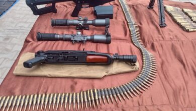 أسلحة مضبوطة في بورتسودان