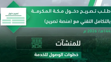 طريقة إصدار تصريح دخول مكة للمنشآت عبر "أبشر" و"مقيم" تصريح دخول مكة للمنشآت