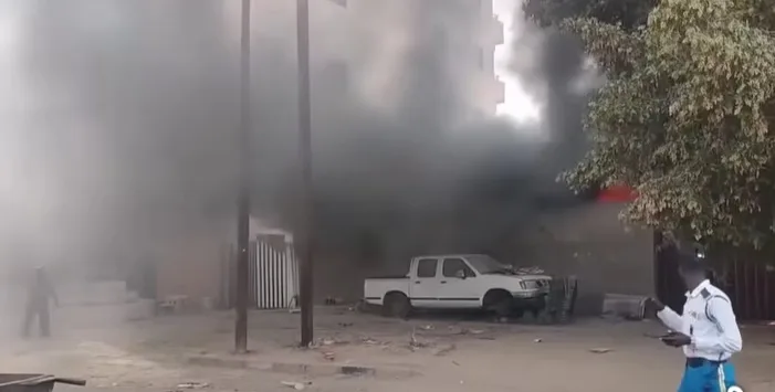 عاجل: حريق في سوق بورتسودان حريق بورتسودان