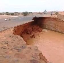 تآكل الطريق الرابط بين الدمازين والروصيرص