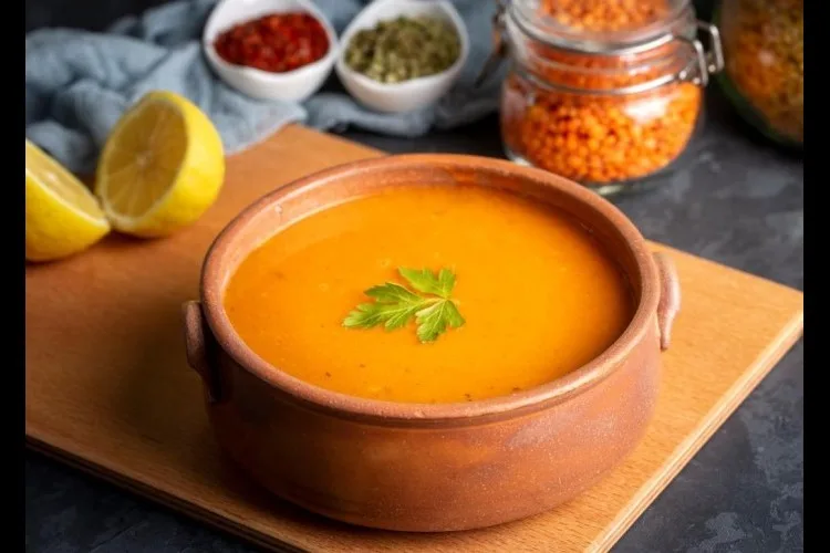 شوربة العدس على الطريقة المنزلية شوربة العدس