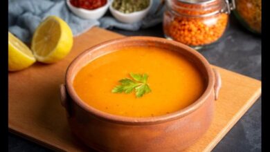 طبق شوربة العدس