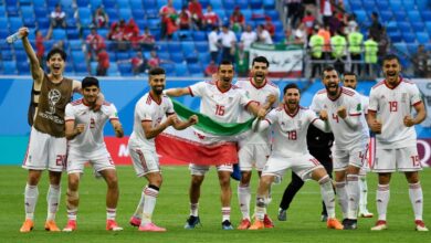 لقطة من مباراة المغرب وإيران في كأس العالم 2018