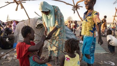 أطفال سودانيون نازحون