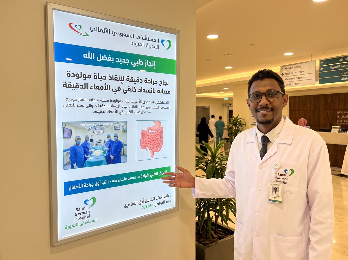 جراح سوداني ينجح في جراحة عاجلة لمولودة بالمدينة المنورة جراح سوداني