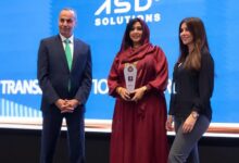 عسجد الكاظم وشركتها تحصدان جائزتين في الابتكار المالي بالدوحة عسجد الكاظم 2